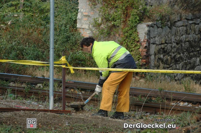 Am 21.10. wurden die Arbeiten direkt ab Bahnkörper fortgesetzt
