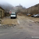 Baustellenzufahrt bei Hauptschule Hainburg