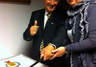 Bürgermeister Rocco Mario Clemeno und Obfrau Petra Wagener